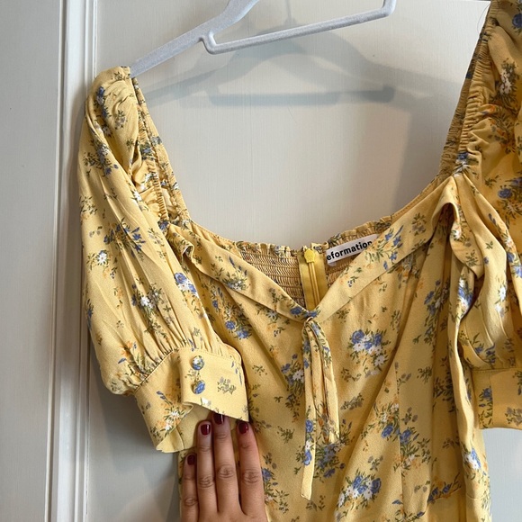 NWOT Reformation yellow Lillet dress in size 4. - Picture 7 of 10